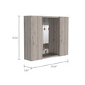 Ellegrini 1 Drawer Medicine Cabinet Light Grey Light Gray Particle Board