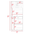 Hopkins 1 Drawer 3 Shelf Pantry Cabinet White White Particle Board
