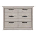 Bellingham 6 Drawer Dresser Light Gray Light Gray Particle Board