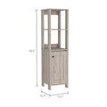 Hanover 4 Shelf Linen Cabinet Light Grey Light Gray Particle Board
