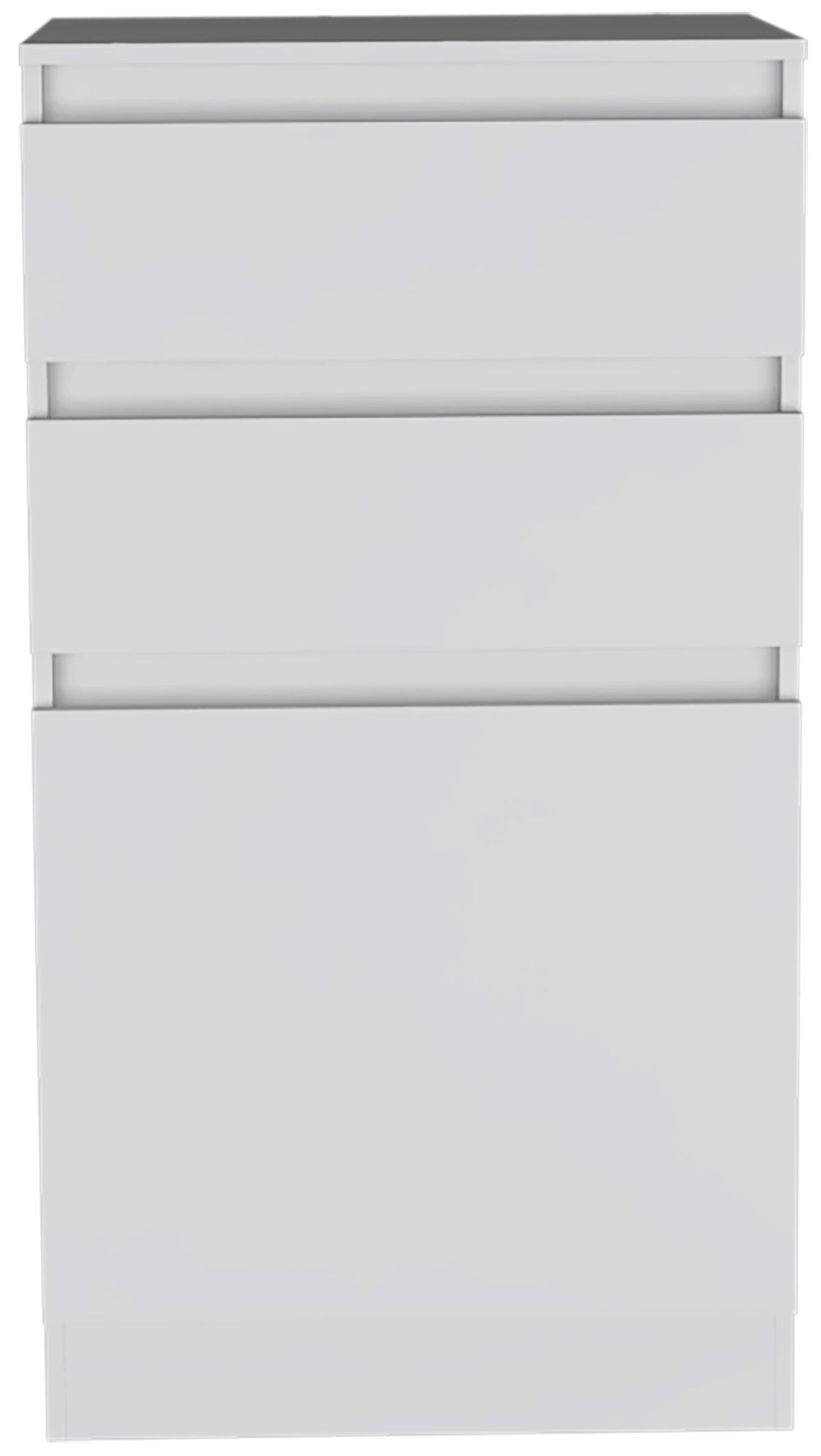 Cassel 2 Drawer Dresser White White Particle Board