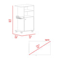Napenthe 1 Shelf Kitchen Cart With Caster Black Wengue Black Particle Board