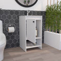 Westbury 1 Shelf Freestanding Vanity Cabinet White White Particle Board