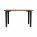 Mahogany Rectangle Writing Desk With Steel Legs Brown Particle Board