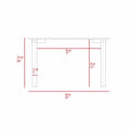 Mahogany Rectangle Writing Desk With Steel Legs Brown Particle Board