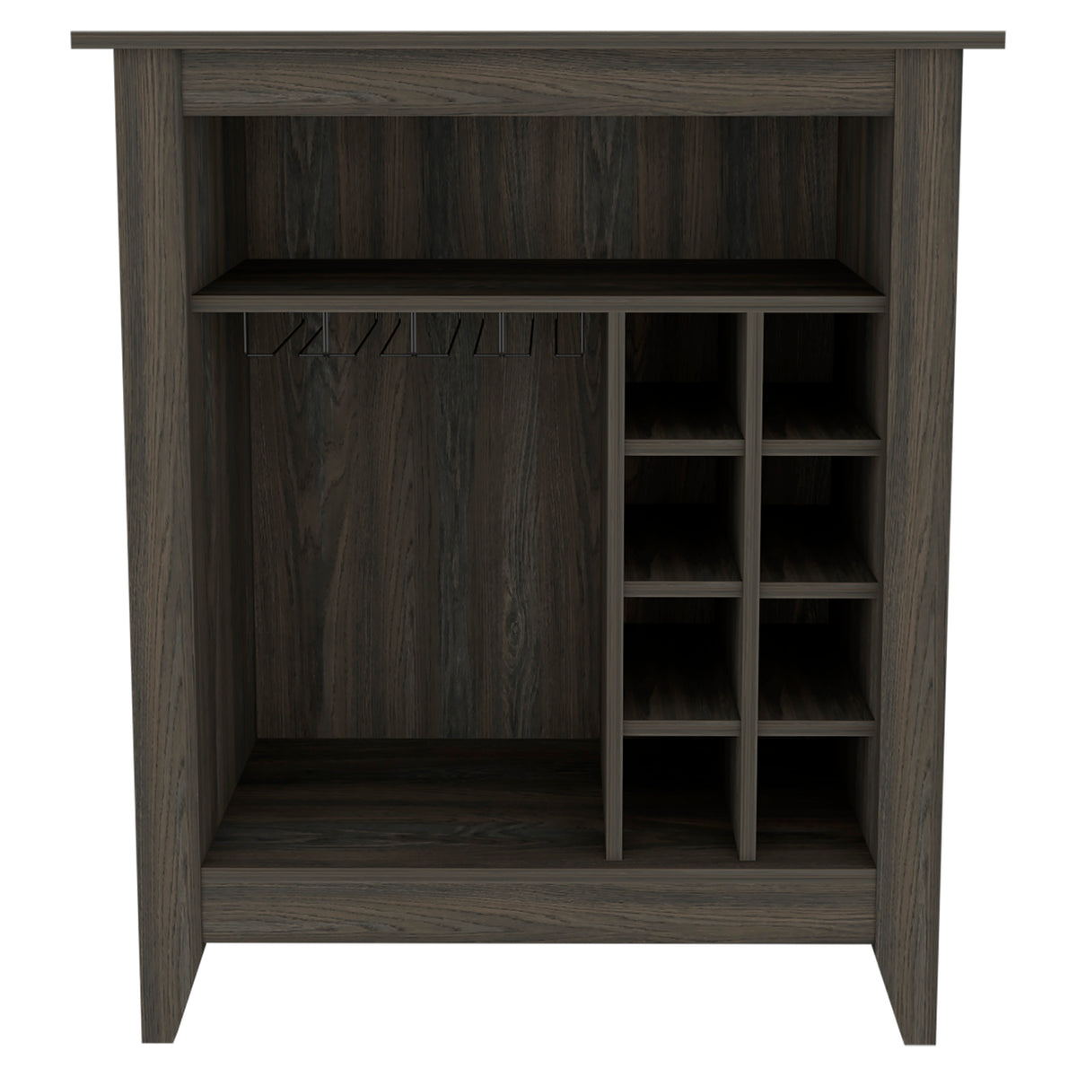 Canaan 6 Bottle 1 Drawer 1 Shelf Bar Cabinet Carbon Espresso Brown Particle Board