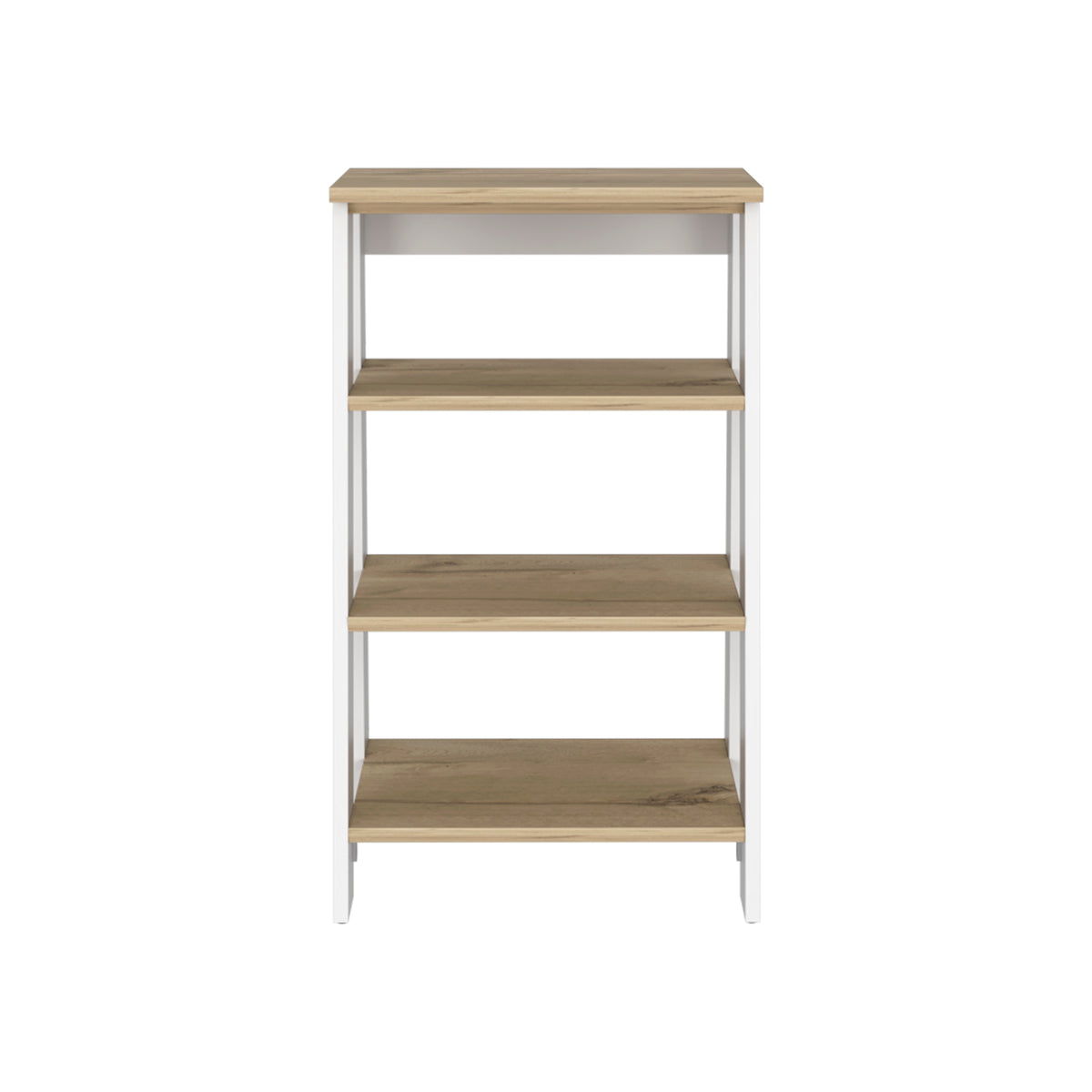Nashua 4 Shelf Linen Cabinet Light Oak And White White Particle Board