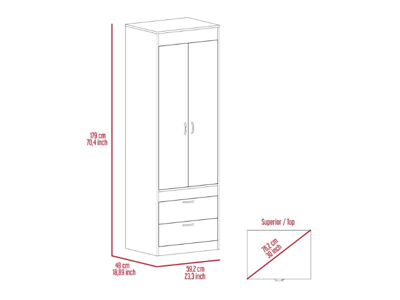 Light Gray 2 Drawer Armoire Light Gray Bedroom Particle Board