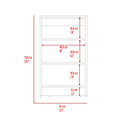 Nashua 4 Shelf Linen Cabinet Light Oak And White White Particle Board