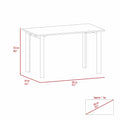 Mahogany Rectangle Writing Desk With Steel Legs Brown Particle Board