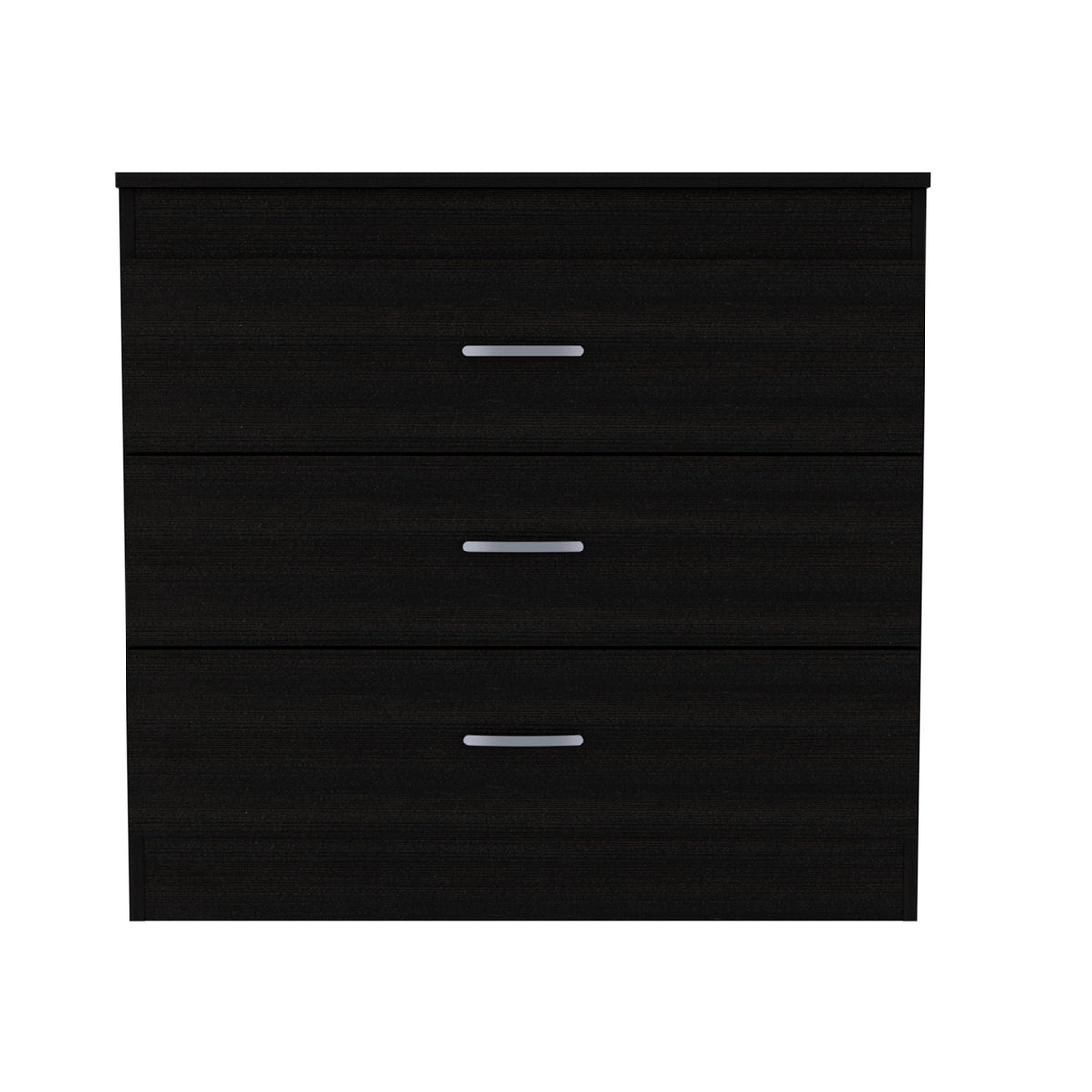 Bethage 3 Drawer Dresser Black Wengue Black Particle Board