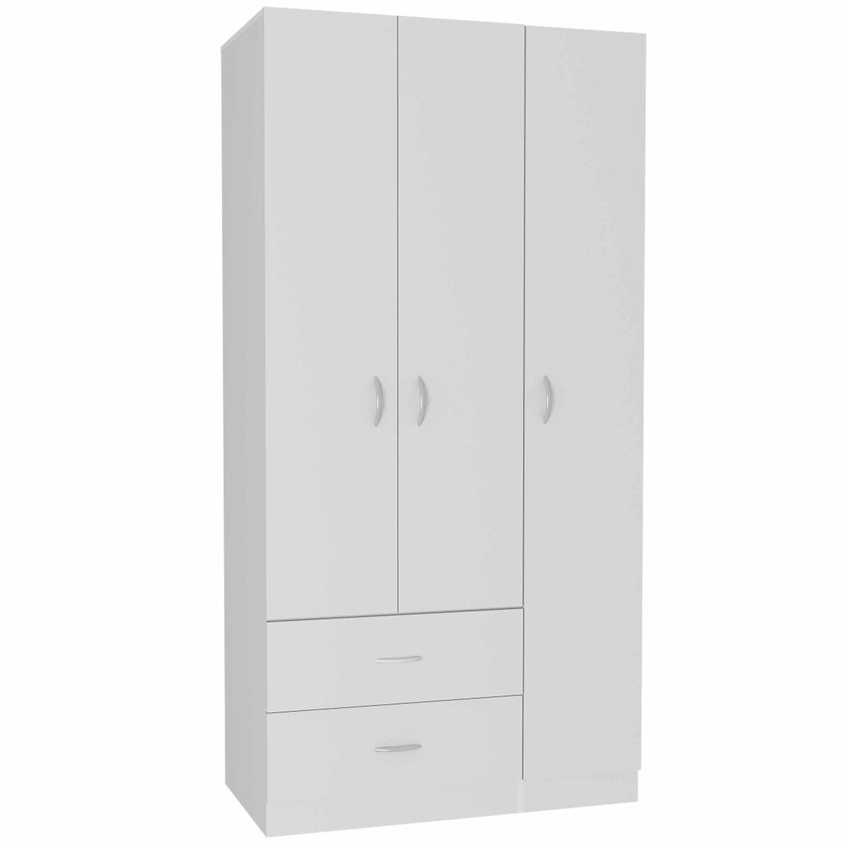 Rowaton 2 Drawer 3 Door Armoire White White Particle Board