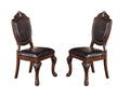 Formal Dining Room Table W Leaf 2X Arm Chairs And 6X Side Chairs Brown 9Pc Set Dining Table Double Pedestal Base Royal Rectangle Table Brown Wood Dining Room Solid Wood Rubberwood Rectangular Dining Table With Chair Wood Wood Brown Seats 8