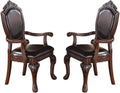 Formal Dining Room Table W Leaf 2X Arm Chairs And 6X Side Chairs Brown 9Pc Set Dining Table Double Pedestal Base Royal Rectangle Table Brown Wood Dining Room Solid Wood Rubberwood Rectangular Dining Table With Chair Wood Wood Brown Seats 8