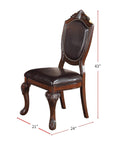 Formal Dining Room Table W Leaf 2X Arm Chairs And 6X Side Chairs Brown 9Pc Set Dining Table Double Pedestal Base Royal Rectangle Table Brown Wood Dining Room Solid Wood Rubberwood Rectangular Dining Table With Chair Wood Wood Brown Seats 8