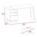 Mahogany Writing Desk With Built In Cabinet Brown Particle Board