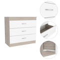 Bethage 3 Drawer Dresser White White Particle Board
