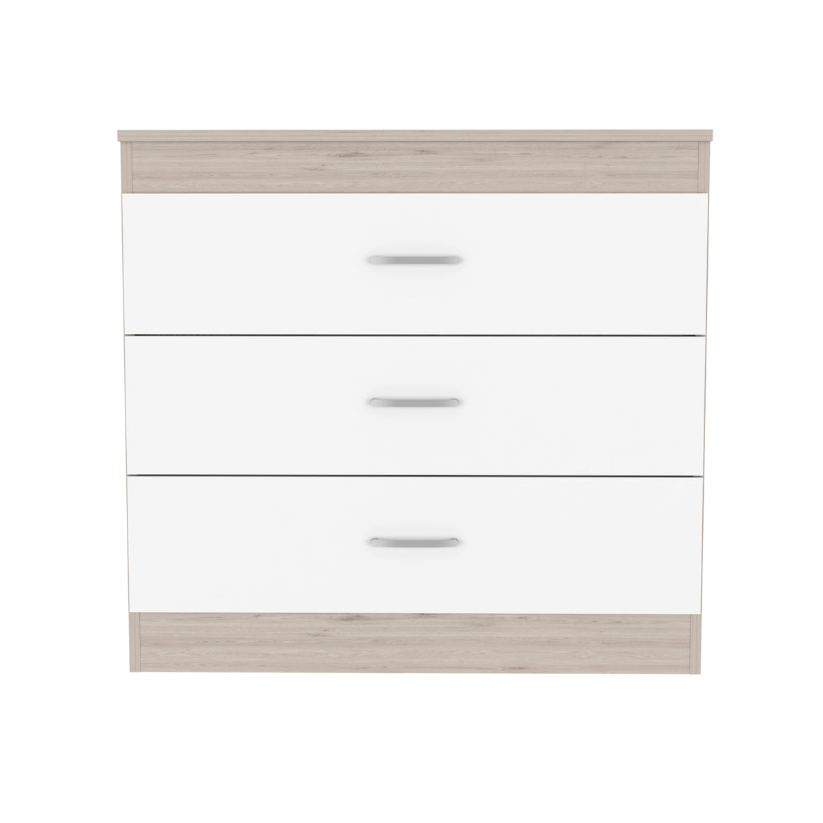 Bethage 3 Drawer Dresser White White Particle Board