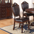 Formal Dining Room Table W Leaf 2X Arm Chairs And 6X Side Chairs Brown 9Pc Set Dining Table Double Pedestal Base Royal Rectangle Table Brown Wood Dining Room Solid Wood Rubberwood Rectangular Dining Table With Chair Wood Wood Brown Seats 8