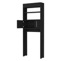 Morley 2 Shelf Over The Toilet Cabinet Black Wengue Black Particle Board