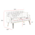 Pink 2 Seater Sofa Pink Wood Tufted Back Velvet 2 Seat