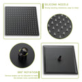 Shower System With Waterfall Tub Spout,12 Inch Wall Mounted Square Shower System With Rough In Valve, Oil Rubber Bronze Oil Rubbed Bronze Stainless Steel