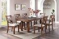 Natural Brown Finish Solid Wood 1Pc Dining Table Wooden Contemporary Style Kitchen Dining Room Furniture Brown Brown Dining Room Modern,Transitional Pine Solid Wood