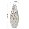 Elegant White Ceramic Vase With Gold Accents Timeless Home Decor White Ceramic