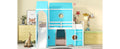 Twin Size Loft Bed With Slide Blue Tent And Tower Blue Twin Blue Solid Wood