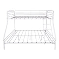 Heavy Duty Twin Over Full Metal Bunk Bed, Easy Assembly With Enhanced Upper Level Guardrail, White Box Spring Not Required Twin White Metal Bedroom Bunk Metal