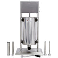 Stainless Steel Commercial Sausage Stuffer,Dual Speed Vertical Sausage Maker 22Lb 10L, Meat Filler With 4 Stuffing Tubes Silver Stainless Steel