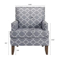 Accent Chairs For Living Room Grey Mix Fabric