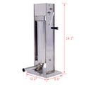 Stainless Steel Commercial Sausage Stuffer,Dual Speed Vertical Sausage Maker 11Lb 5L, Meat Filler With 4 Stuffing Silver Stainless Steel