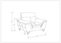 Genuine Leather Chair Gray Foam Leather
