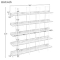 5 Tier Bookcase Home Office Open Bookshelf, Vintage Industrial Style Shelf, Mdf Board, Black Metal Frame, Brown Black Brown Mdf Steel