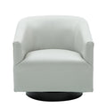 Garland Dove Grey Wood Base Swivel Chair Grey Foam Pu Leather