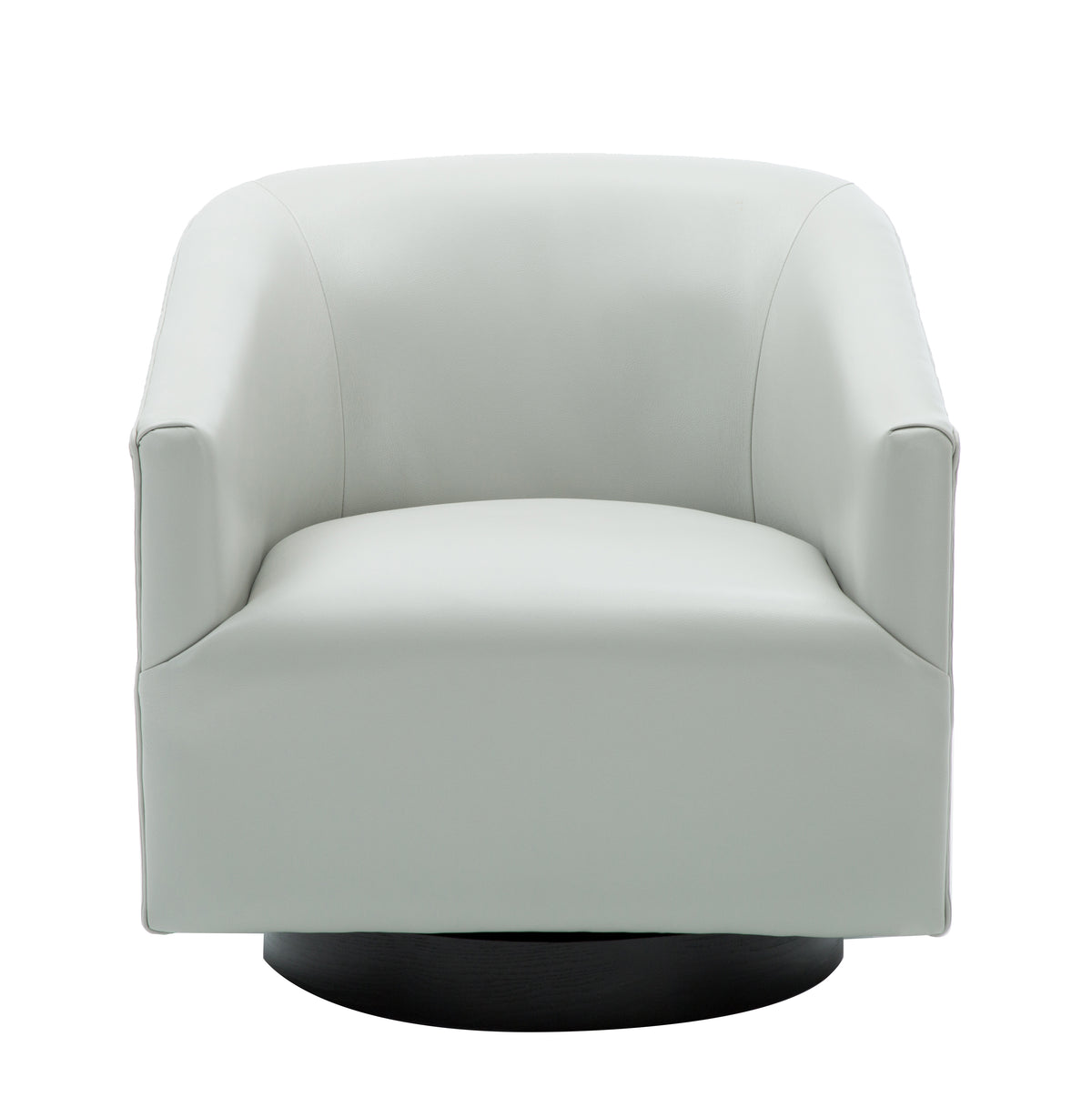 Garland Dove Grey Wood Base Swivel Chair Grey Foam Pu Leather