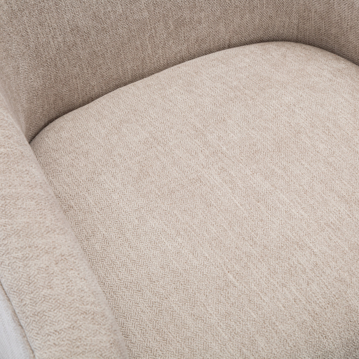 Garland Oatmeal Wood Base Swivel Chair Natural Foam Polyester
