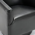 Garland Black Wood Base Swivel Chair Black Foam Pu Leather