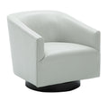 Garland Dove Grey Wood Base Swivel Chair Grey Foam Pu Leather