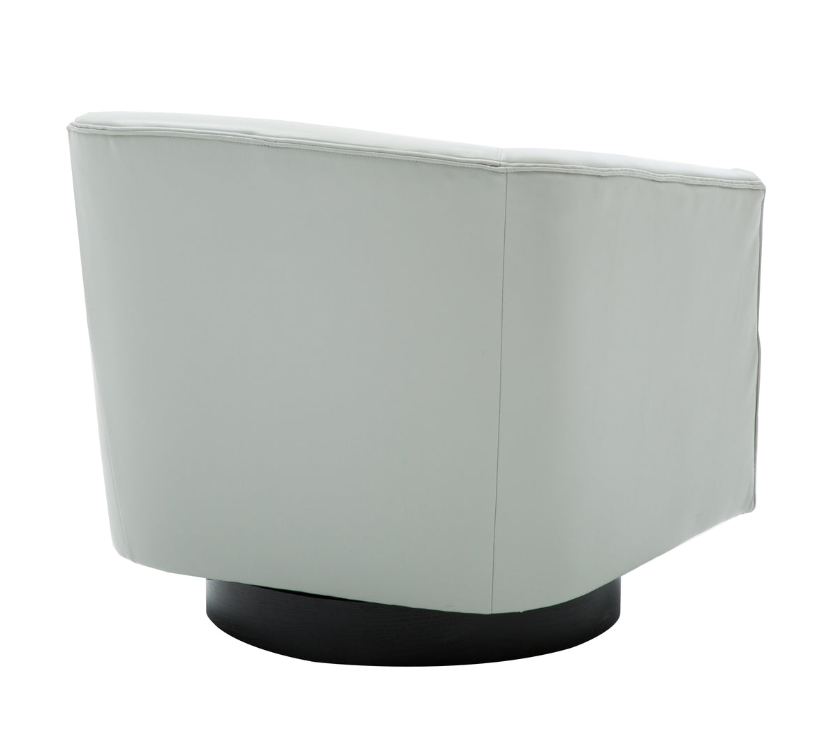 Garland Dove Grey Wood Base Swivel Chair Grey Foam Pu Leather