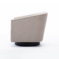 Garland Oatmeal Wood Base Swivel Chair Natural Foam Polyester