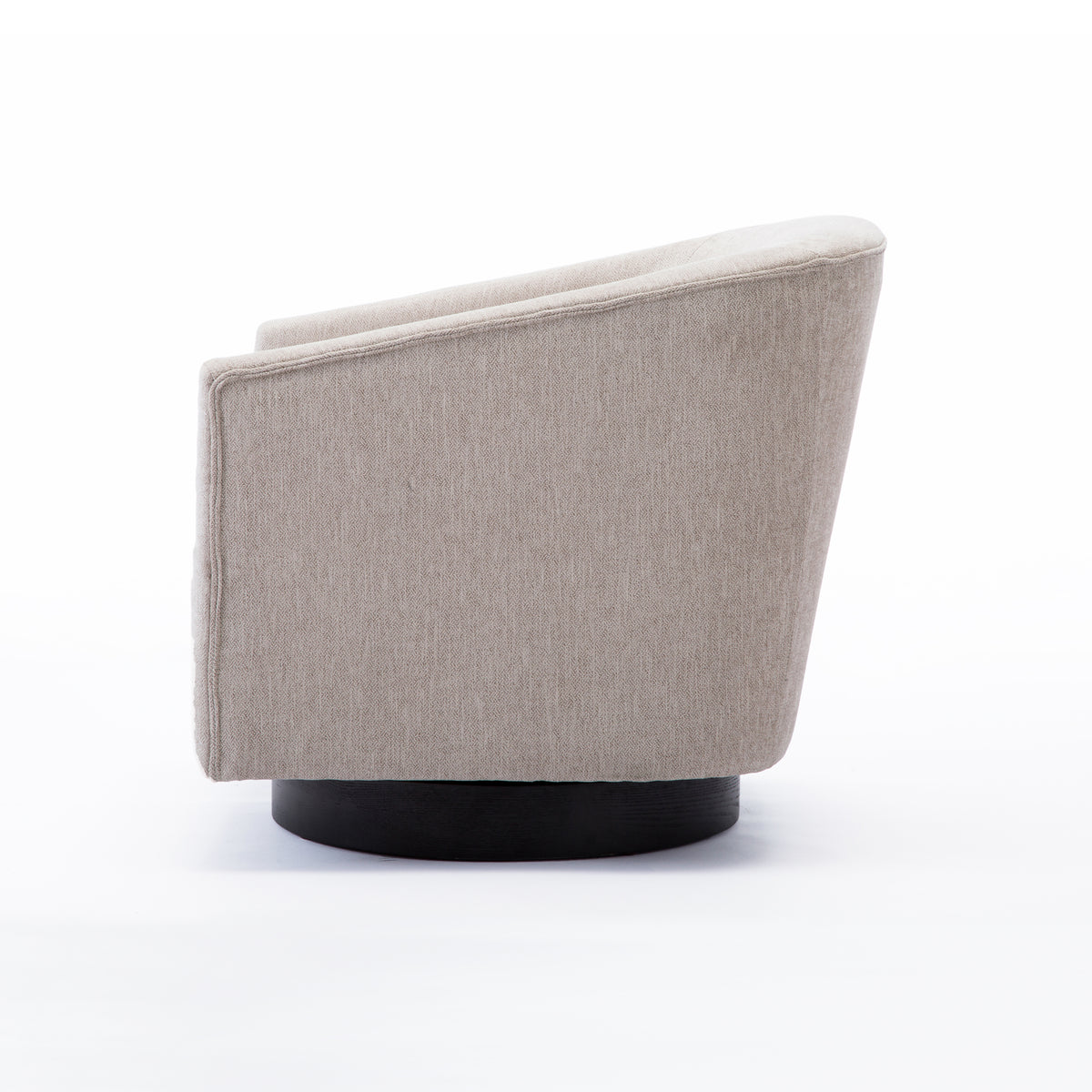 Garland Oatmeal Wood Base Swivel Chair Natural Foam Polyester