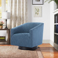 Garland Cadet Blue Wood Base Swivel Chair Blue Foam Polyester