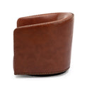 Trenton Swivel Arm Chair Caramel Caramel Foam Pu Leather