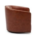 Trenton Swivel Arm Chair Caramel Caramel Foam Pu Leather