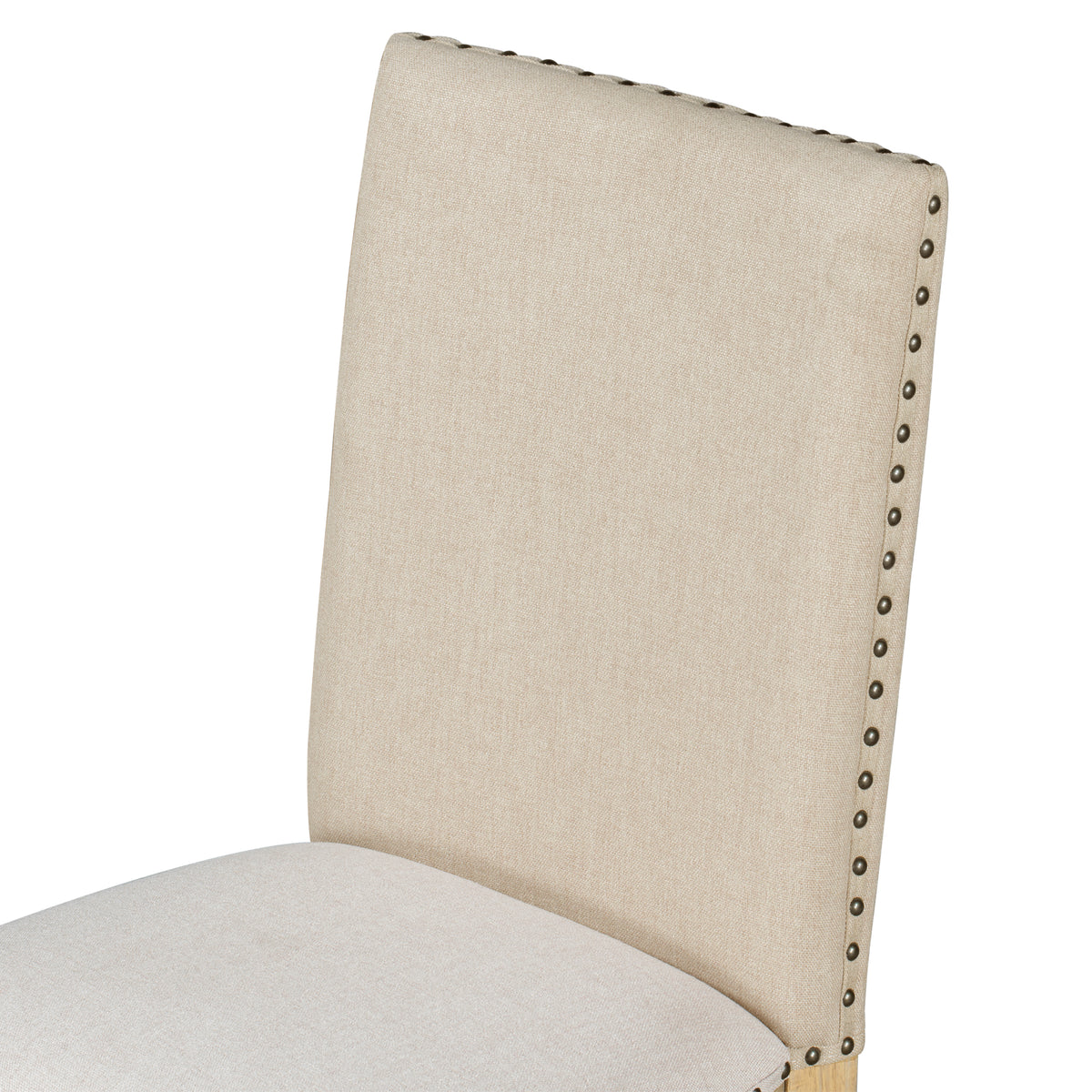 Set Of 4 Dining Chairs Wood Upholstered Fabirc Dining Room Chairs With Natural Wood Wash Natural Wood Wash Solid Wood