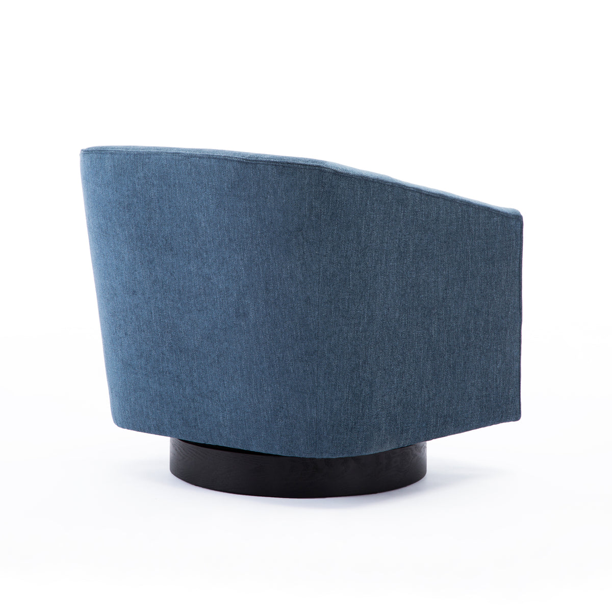 Garland Cadet Blue Wood Base Swivel Chair Blue Foam Polyester