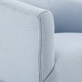 Earl Sky Blue Skirted Swivel Chair Light Blue Foam Polyester