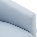 Earl Sky Blue Skirted Swivel Chair Light Blue Foam Polyester